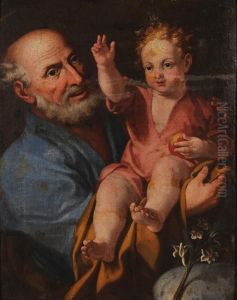 San Giuseppe Col Bambino by Gaspare Traversi