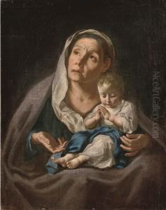 Saint Elizabeth With The Virgin Mary by Gaspare Traversi