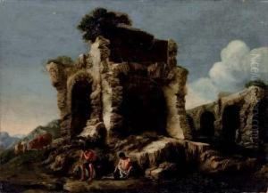 Paesaggio Con Rovina E Pastori by Antonio Travi Il Sordo Di Sestri