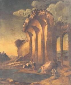 Paesaggio Con Rovine E Figure