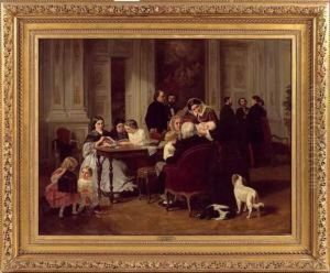 Reunion De Famille by Jules Trayer