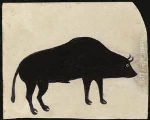 Untitled (great Black Bull) by Bill Traylor