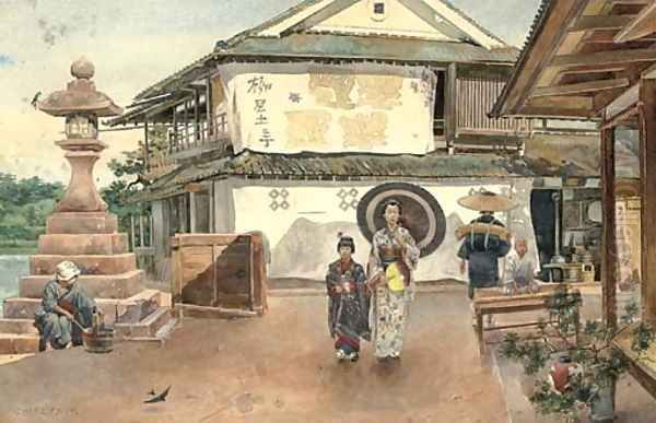 Walking home, an afternoon in a Japanese village - view 1