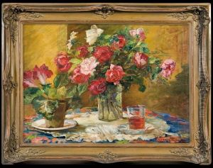 Still Life With Flowers by Maurycy Trebacz