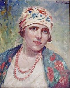 Portret Dziewczyny W Stroju Ludowym