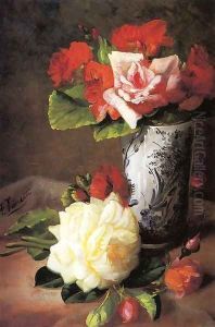 Still Life of Roses by Frederick M. Fenetti