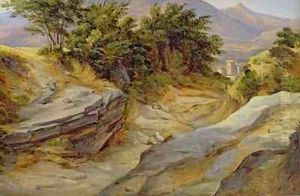 Italian Mountain Landscape by Joachim Faber