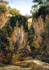 A rocky Valley in Sorrento by Joachim Faber