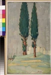 A) Cypresses by Theofrastos Triantafyllidis