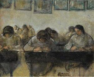 Women Working In An Interior by Theofrastos Triantafyllidis
