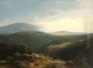 Landschaft Mit Blick Auf Den Brocken