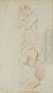 Homme Debout, Les Jambes Et Les Bras Croises by Louis Rolland Trinquesse