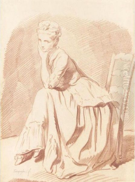 Woman Leaning Forwards To The Left - view 1