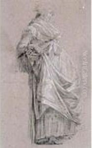 Portrait De Femme En Pied, Vue De Cote by Louis Rolland Trinquesse
