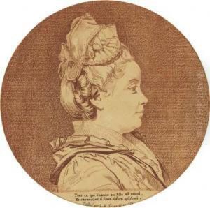 Portrait De Femme En Buste Vue De Profil, A Droite by Louis Rolland Trinquesse