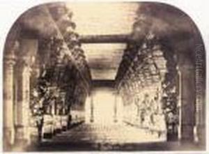 Pillars In The Central Corridor 
Of The Pudu Or Vasanta Mantapam, In The Minakshi Sundareshvara Temple, 
Before June 1858 by Linneaus Tripe