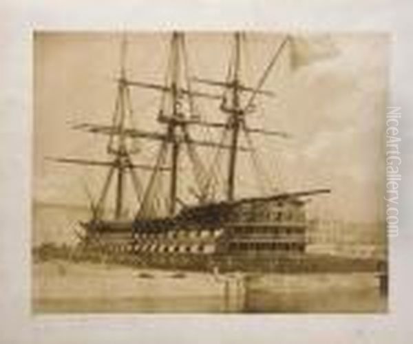 H.m.s Duke Of Wellington In Keyham Docks - view 1