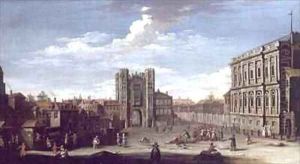 Old Whitehall and Privy Gardens by Pietro Fabris