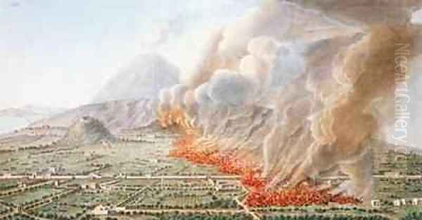 View of an eruption of Mt Vesuvius which began on 23rd December 1760 and ended 5th January 1761 - view 1