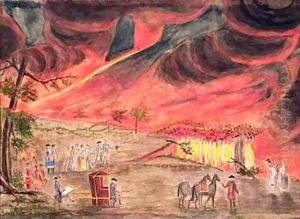 Sir William Hamilton 1730-1803 Studying the Eruption of Vesuvius in 1771 by Pietro Fabris