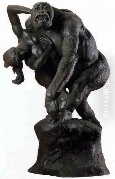 Gorilla carrying off a Woman - view 1