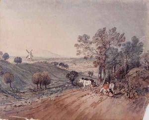 A Folio Of Figure And Landscape Drawings by George Frost