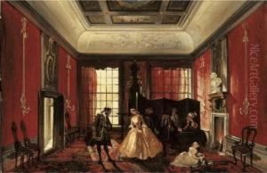 A Study For Moliere's 'le Malade Imaginaire' by Cornelis Troost