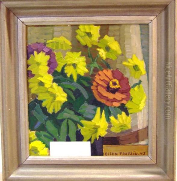 Blomsterstilleben Med Hostblommor. - view 1