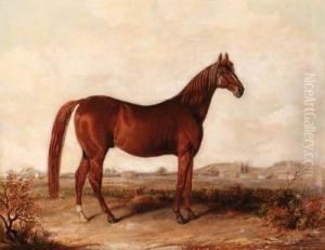 American Eclipse In A Landscape by Edward Troye