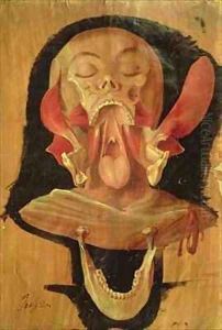 Anatomical drawing of the head by Hieronymus Fabricius ab Aquapendente