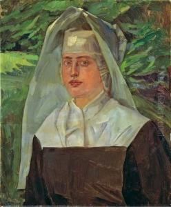 Portrait Einer Nonne