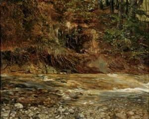 Gebirgsbach Bei Prien. by Wilhelm Heinrich Trutbner