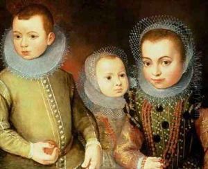 Portrait of Three Tudor Children by F. F.