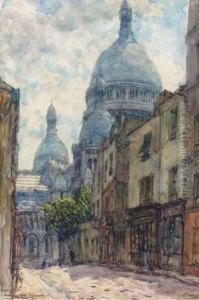 Vue Du Sacre-coeur Depuis La Rue Du Chevalier De La Barre,montmartre