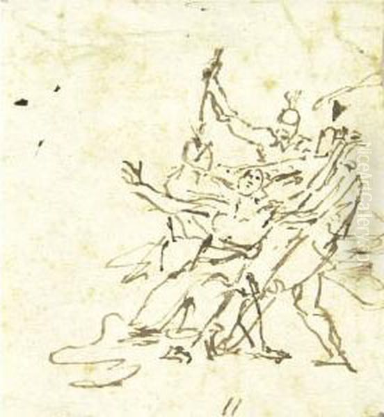 Study For The Death Of General Montgomery In The Attack On Quebec - view 1