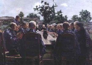 Meal at the Burial by Leon Frederic