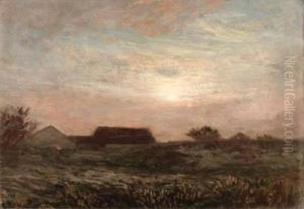 Sunset Over Houses - view 1