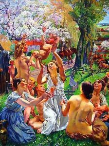 The Golden Age: Morning by Leon Frederic