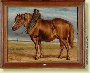Cheval De Trait by Charles Philogene Tschaggeny