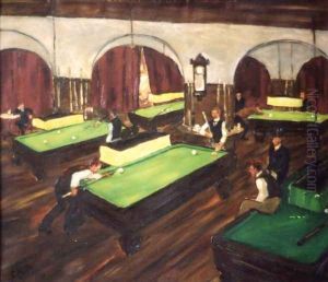 Game Room Carom 1910 by Jeno FEIKS