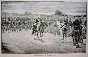 Lord Cornwallis surrenders to George Washington at Yorktown Lord Cornwallis surrenders to George Washington at Yorktown