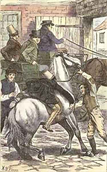 Mr Winkle mounts his Steed - view 1