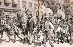 The Circus is in Town by Arthur Burdett (Sr.) Frost