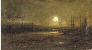 Inverness under moonlight by David Farquharson