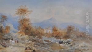 Travellers On A Mountain Road by Edward Tucker