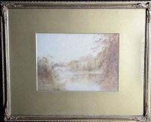 Alnwick Castle From The River by Edward Tucker