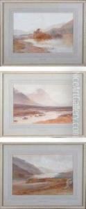 "loch Foyle, Near Callander", "marscow, Isle Of Skye" And "rydalwater" by Edward Tucker
