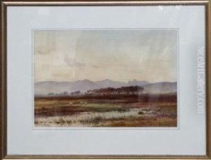 A View In Borrowdale With The Langdale Pikes In The Distance by Edward Tucker
