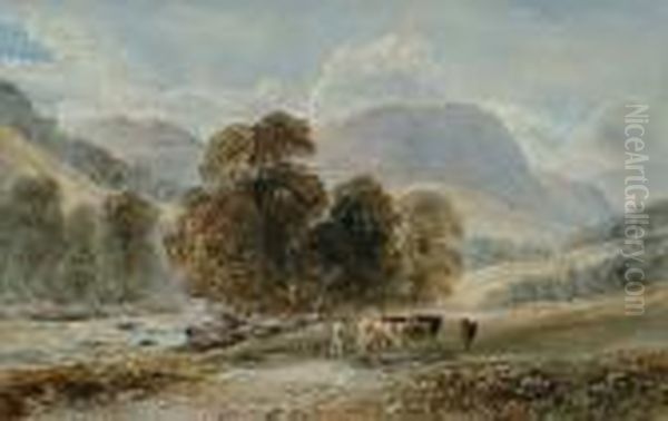 Herding Cattle On A Rural Track; Cattle Near A Cottage - view 1