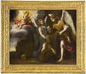 San Francesco Sorretto Dagli Angeli by Alessandro Turchi